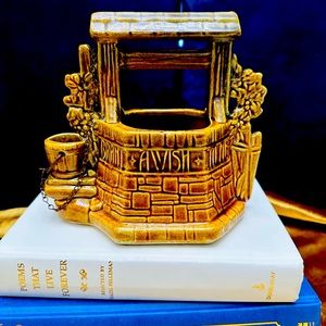 Vintage McCoy Pottery Wishing Well Planter, from the 1950s.